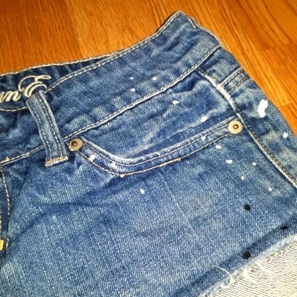 American Eagle Paint Splash Denim Shorts - Picture 6 of 8